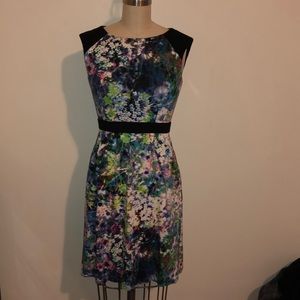 Kay Unger printed knit dress